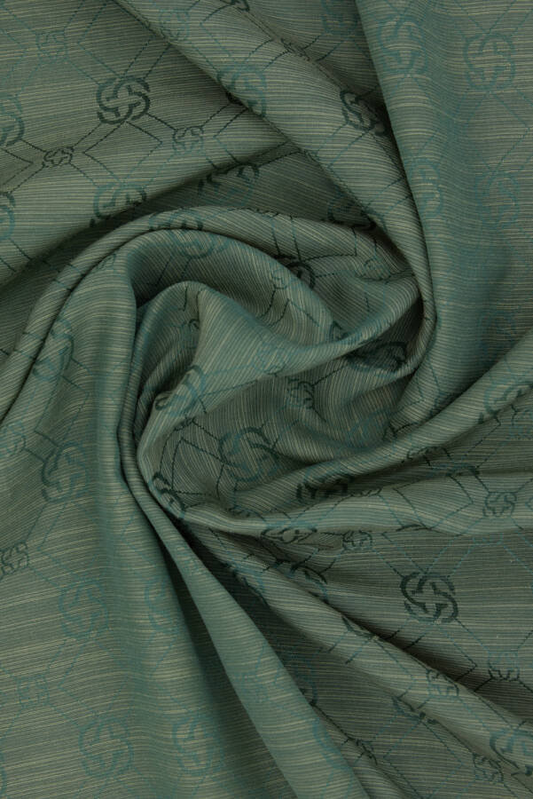 Yeşil İpek Koton Jakar - Aker (1)