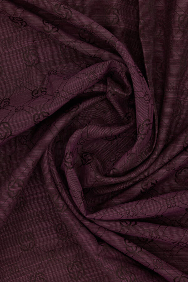 Bordo İpek Koton Jakar - Aker (1)