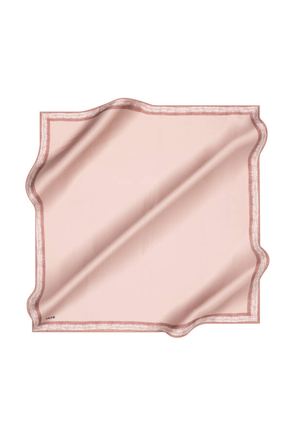 Düz Renk İpek Krep Saten Eşarp - 1