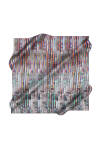 Geometrik Desenli 90X90 İpek Krep Saten Eşarp - 1