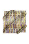 Geometrik Desenli 90X90 İpek Krep Saten Eşarp 