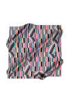 Geometrik Desenli 90X90 İpek Krep Saten Eşarp 