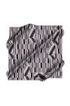 Geometrik Desenli 90X90 İpek Krep Saten Eşarp 