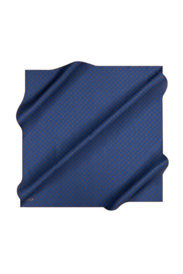 Logo Desenli Aker İpek Krep Saten Eşarp - 2