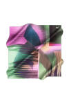 Geometrik Desenli 90X90 İpek Krep Saten Eşarp - 1