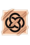 Logo Desenli 90X90 İpek Krep Saten Eşarp - 1