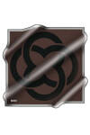 Logo Desenli 90X90 İpek Krep Saten Eşarp 