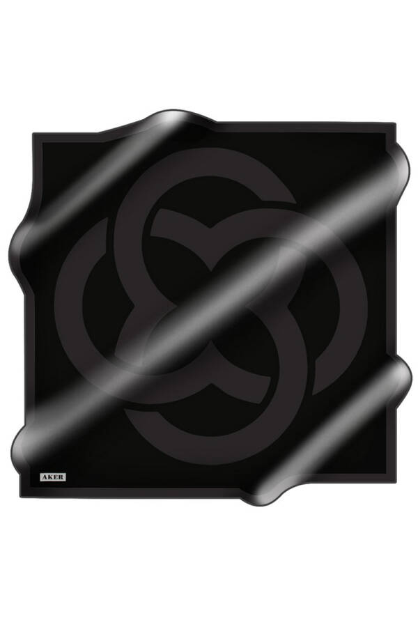 Logo Desenli İpek Krep Saten Eşarp - 1