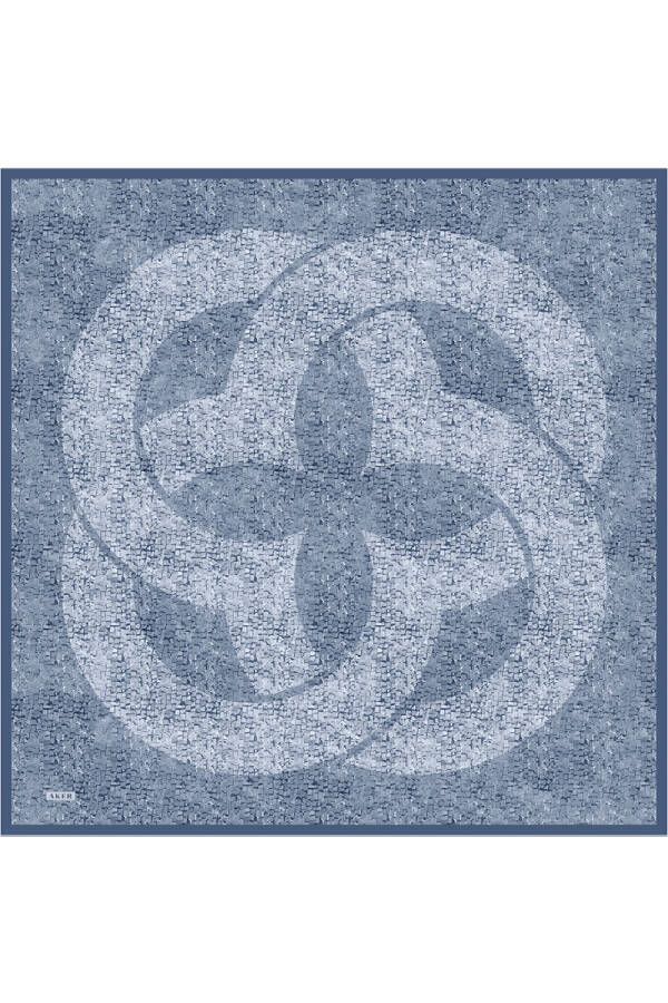 Renkli İpek Krep Saten Eşarp - 1