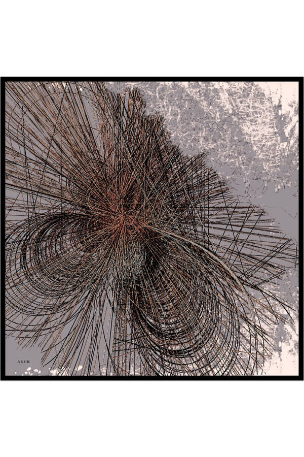 Renkli İpek Krep Saten Eşarp - 1