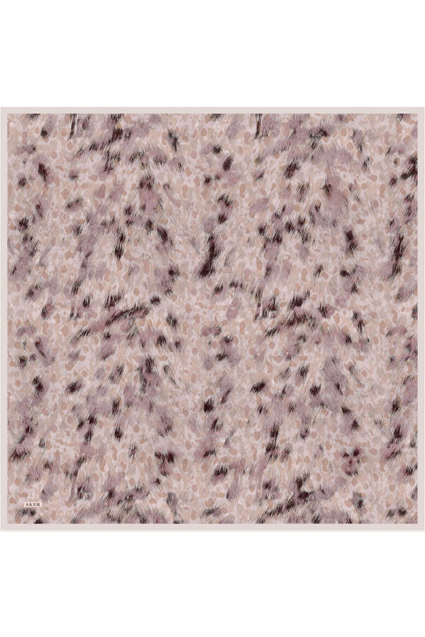 Renkli İpek Krep Saten Eşarp - 1