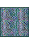 Yeşil 90X90 İpek Krep Saten Eşarp 