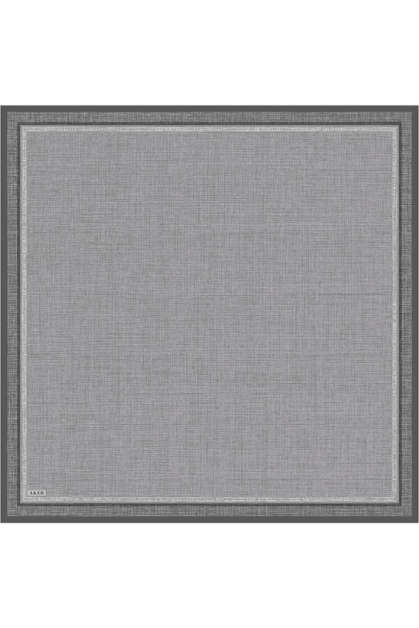 Gri İpek Krep Saten Eşarp - 1