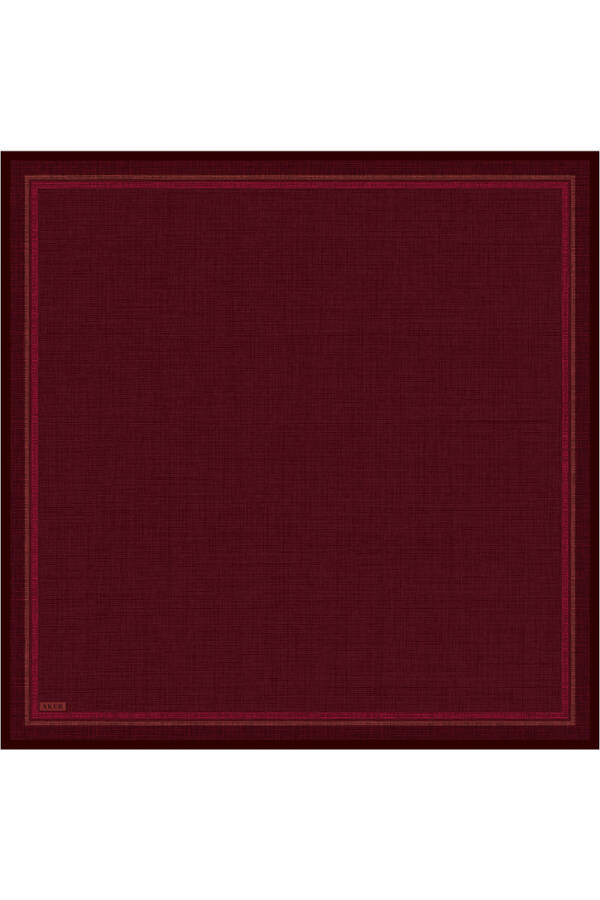 Bordo İpek Krep Saten Eşarp - 1