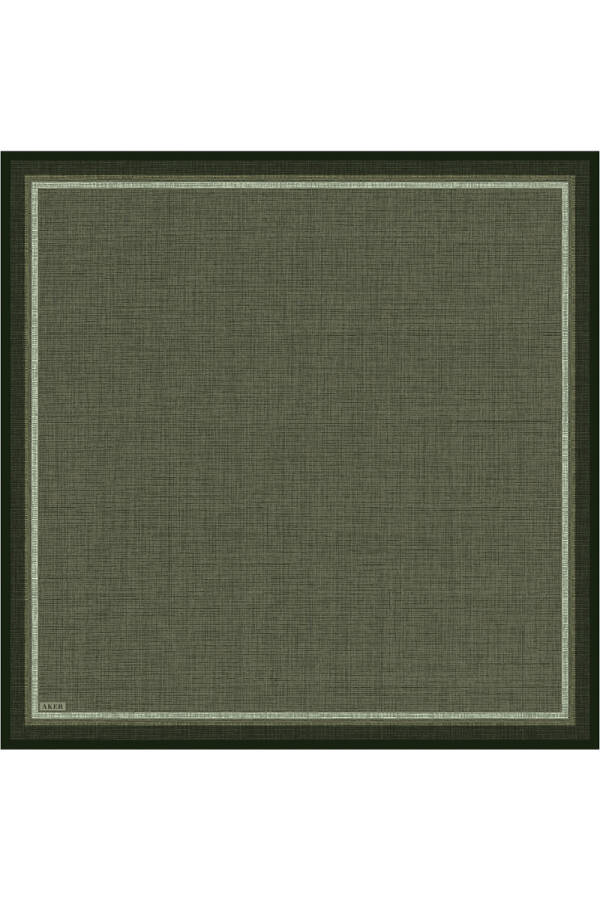 Yeşil 90X90 İpek Krep Saten Eşarp - Aker