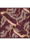 Bordo 90X90 İpek Krep Saten Eşarp 