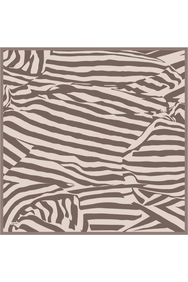 Renkli İpek Krep Saten Eşarp - 1