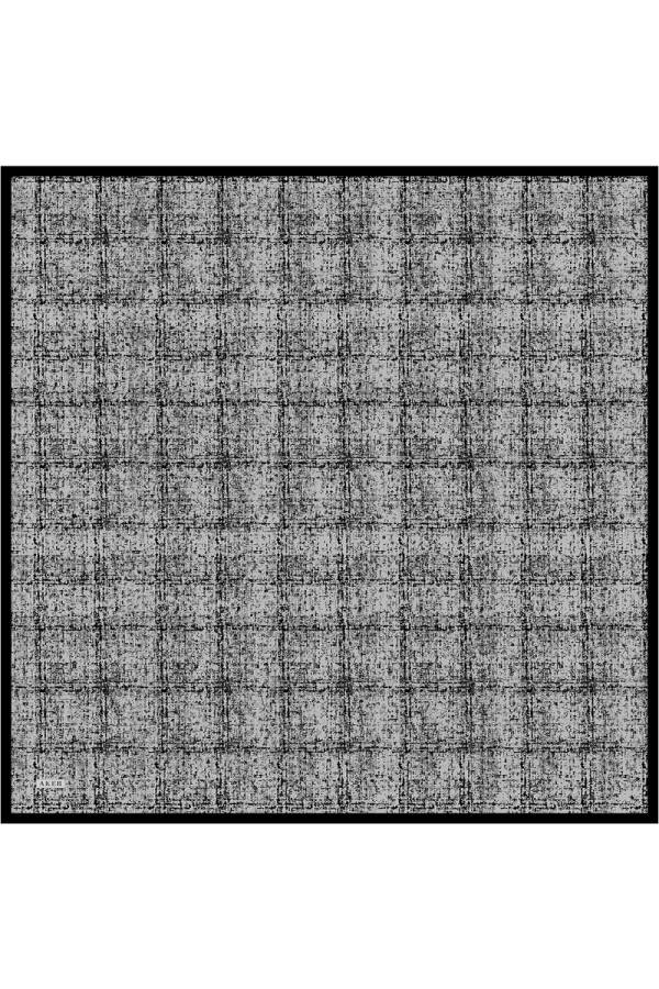 Renkli İpek Krep Saten Eşarp - 1