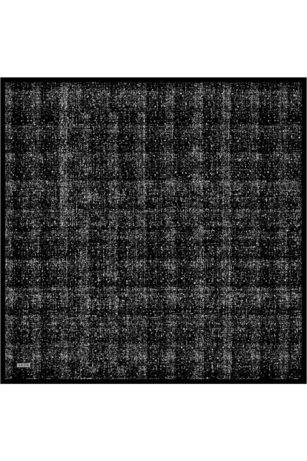 Renkli İpek Krep Saten Eşarp - 1