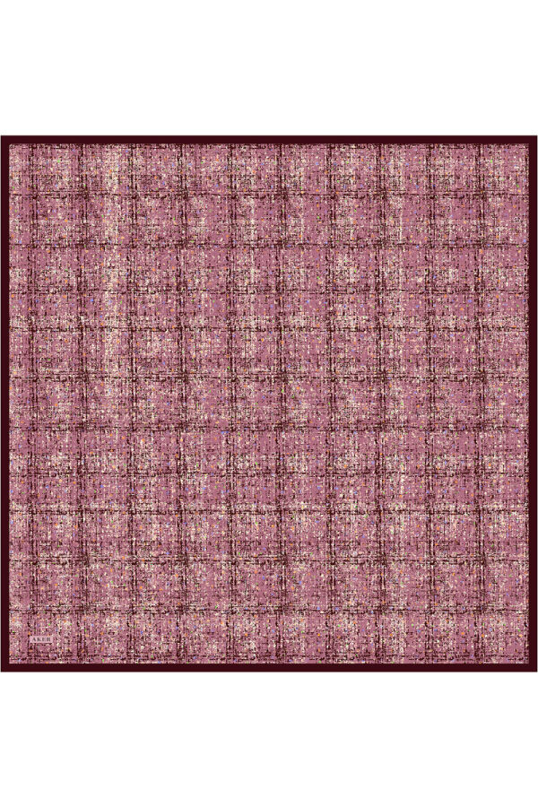 Kırmızı 90X90 İpek Krep Saten Eşarp - 1