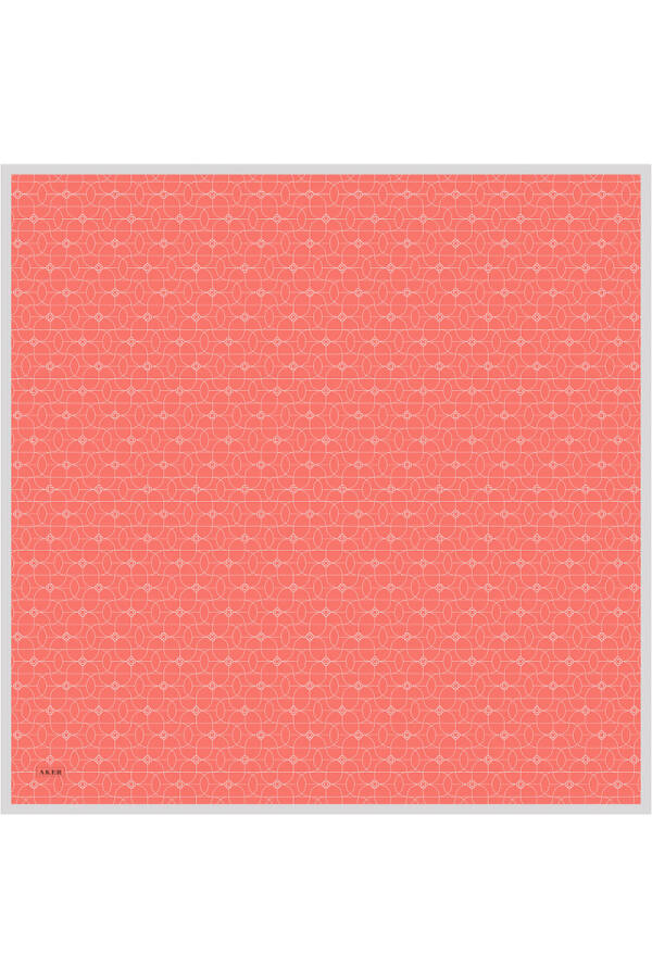 Somon İpek Krep Saten Eşarp - 1