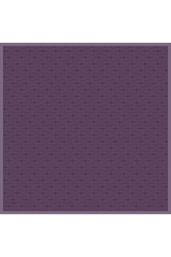 Mor İpek Krep Saten Eşarp - 1