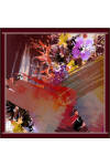 Bordo 90X90 İpek Krep Saten Eşarp 