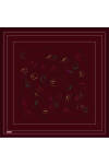 Bordo 90X90 İpek Krep Saten Eşarp 