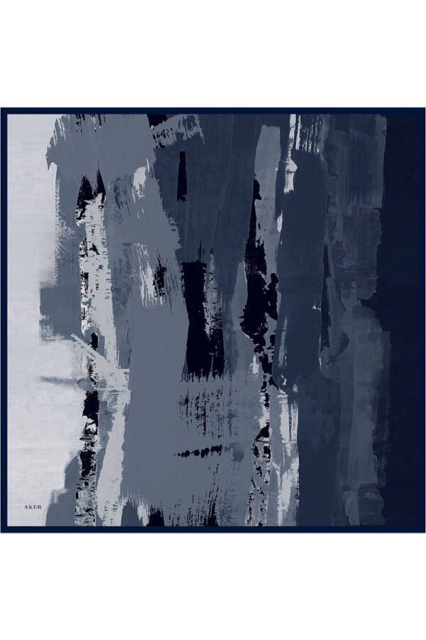 Renkli İpek Krep Saten Eşarp - 1