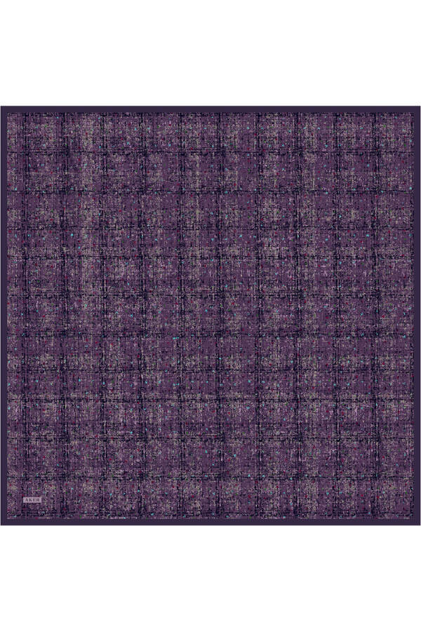 Renkli İpek Krep Saten Eşarp - 1