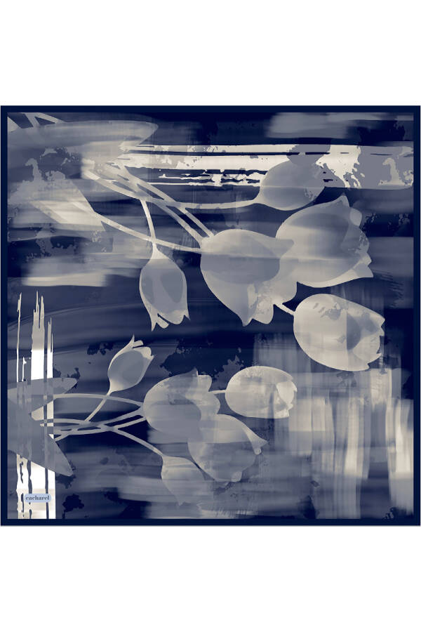 Renkli İpek Twill Eşarp - Cacharel