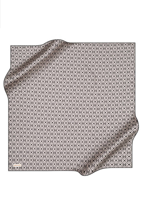 Logo Desenli 90X90 Pierre Cardin Krep Saten Eşarp - 1