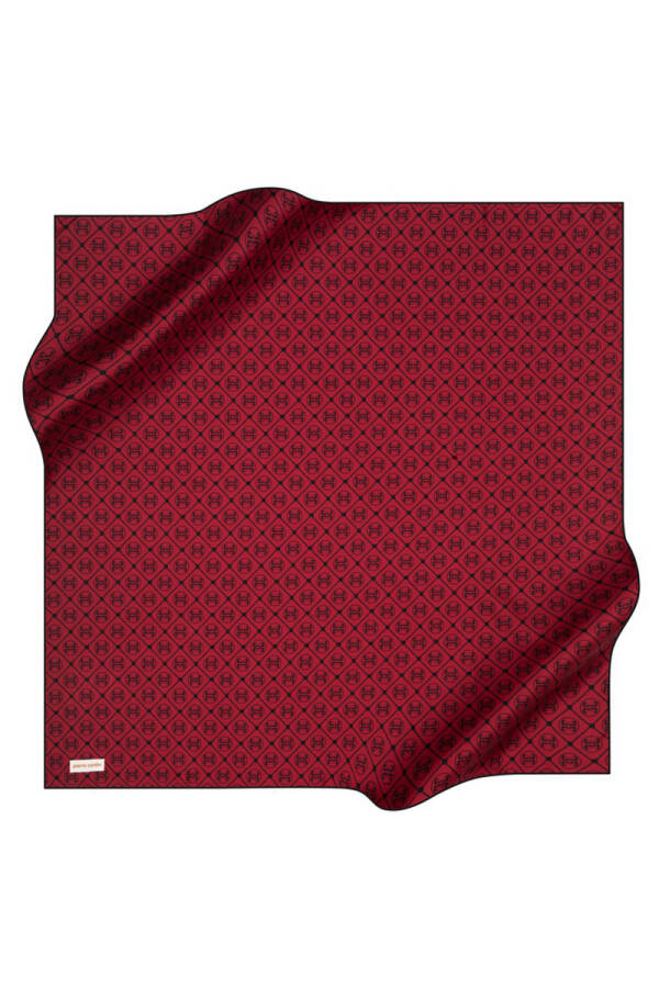 Logo Desenli 90X90 Pierre Cardin Krep Saten Eşarp - 1