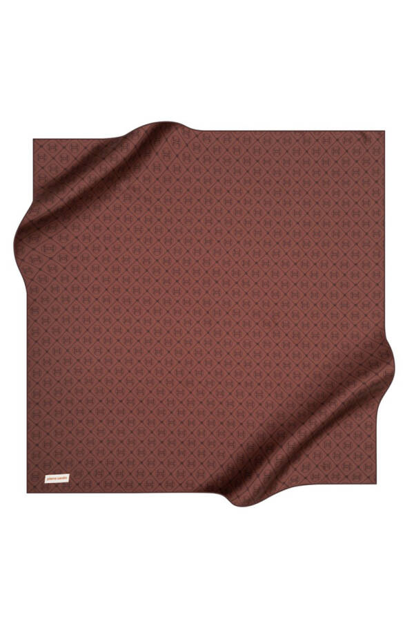 Logo Desenli 90X90 Pierre Cardin Krep Saten Eşarp - 1