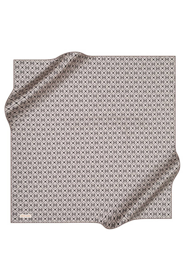 Renkli 90X90 Pierre Cardin Krep Saten Eşarp - 1