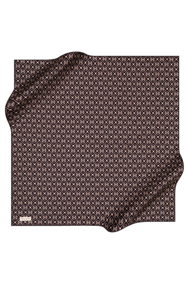 Logo Desenli 90X90 Pierre Cardin Krep Saten Eşarp - 1