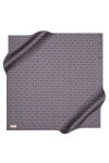 Logo Desenli 90X90 İpek Krep Saten Eşarp - 1