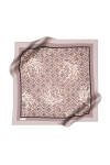 Pudra 90X90 İpek Krep Saten Eşarp 