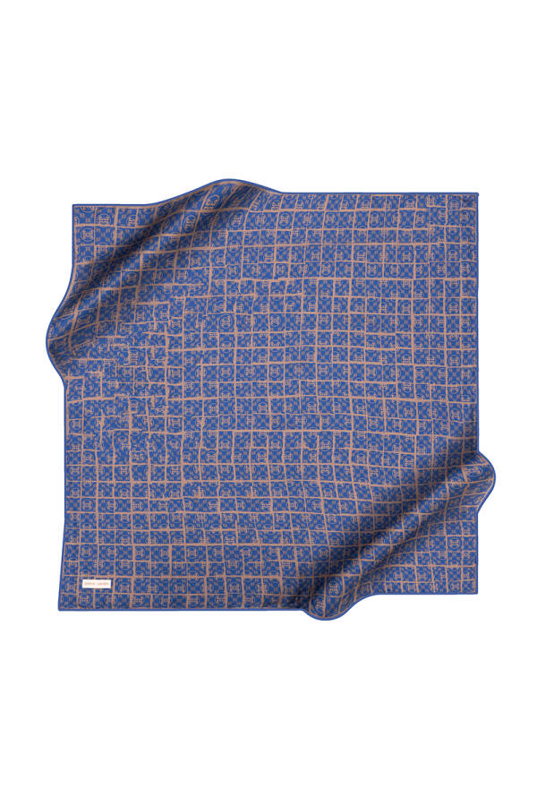 Logo Desenli Pierre Cardin Krep Saten Eşarp - 1