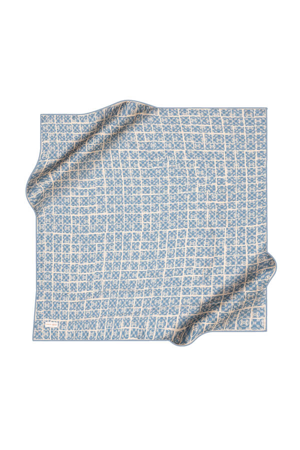 Logo Desenli Pierre Cardin Krep Saten Eşarp - 1