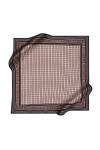 Logo Desenli 90X90 İpek Krep Saten Eşarp 