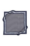 Logo Desenli 90X90 İpek Krep Saten Eşarp 
