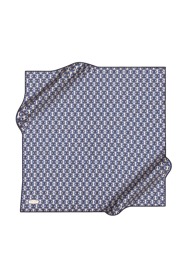 Logo Desenli Pierre Cardin Krep Saten Eşarp - 1