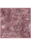 Pembe 90X90 İpek Krep Saten Eşarp 