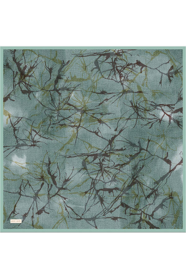 Renkli 90X90 İpek Krep Saten Eşarp - 1