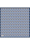 Lacivert 90X90 İpek Krep Saten Eşarp 