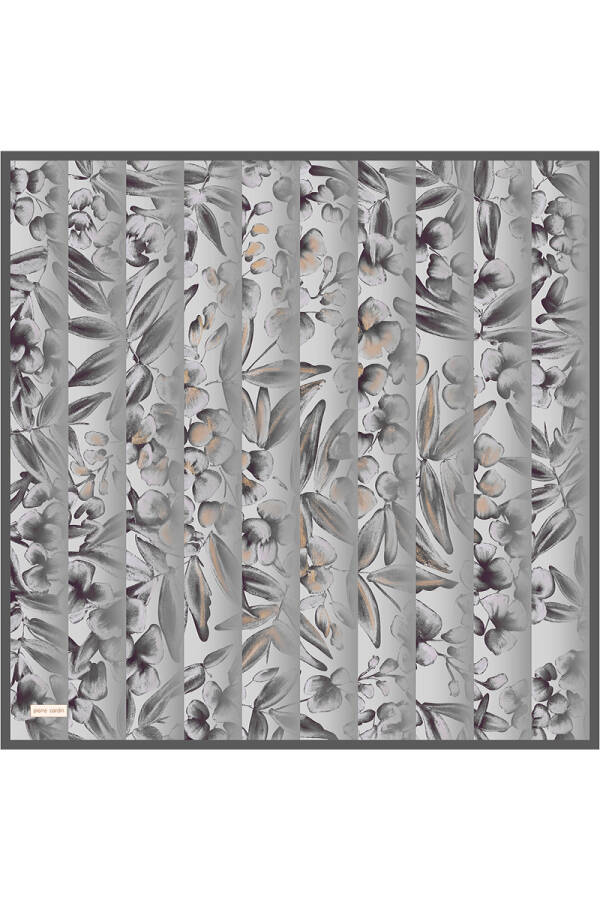 Renkli 90X90 İpek Krep Saten Eşarp - 1