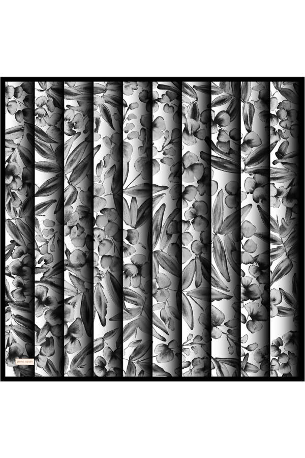 Renkli 90X90 İpek Krep Saten Eşarp - 1