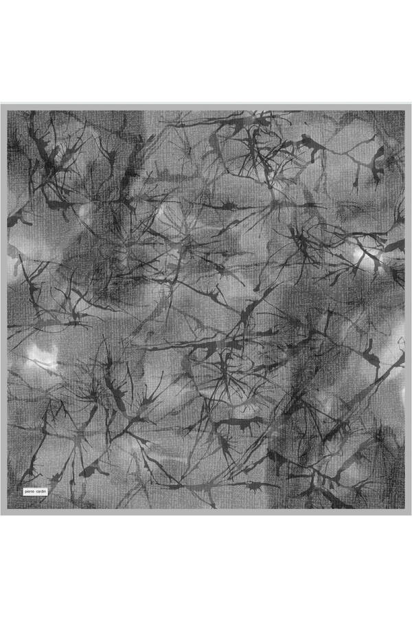 Renkli 90X90 İpek Krep Saten Eşarp - 1