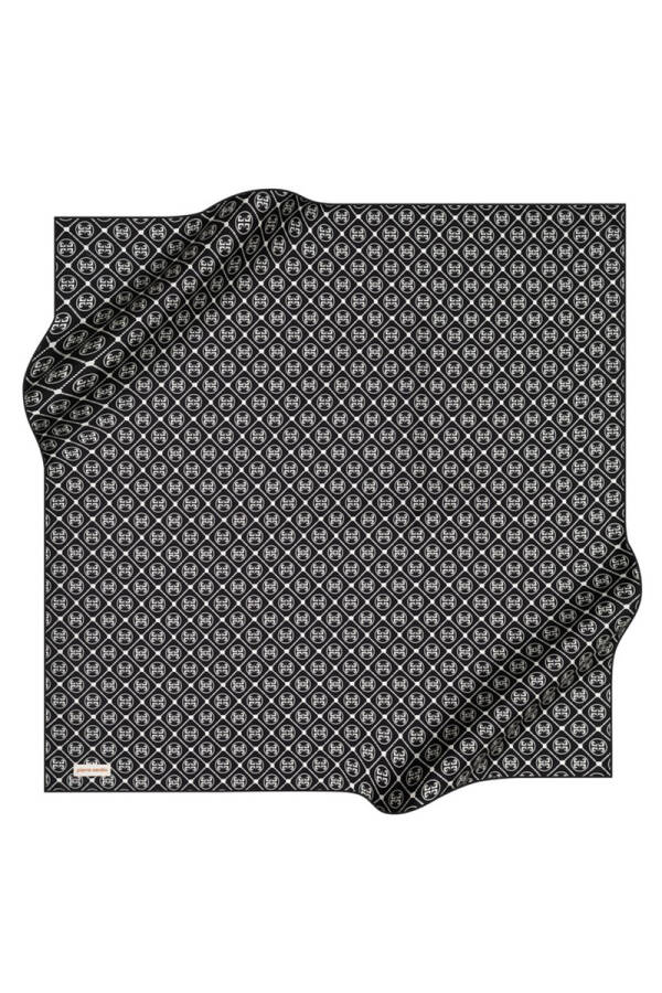 Logo Desenli 90X90 Pierre Cardin Krep Saten Eşarp - 1